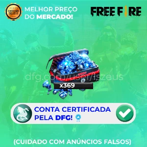 285 + 84 Diamantes Bônus 10% - Free Fire