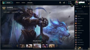 lol: lvl25 + 14 champs+ skin Garen Deus Rei - League of Legends