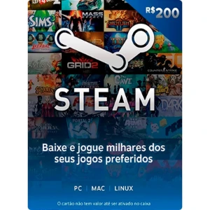 Gift Card Steam 200R$ - Gift Cards
