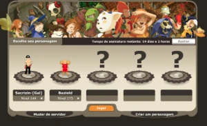 dofus retro Sacri lvl 144 e Enu lvl 173 servidor Allisteria