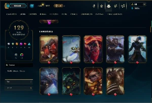 Unranked com TODOS os Champs e 129 Skins ( JG / MID / TOP ) - League of Legends LOL