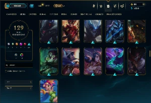 Unranked com TODOS os Champs e 129 Skins ( JG / MID / TOP ) - League of Legends LOL