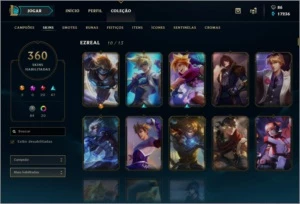 Conta LoL Gold III/Todos os Campeões/360 Skins - League of Legends
