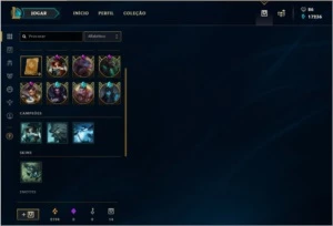 Conta LoL Gold III/Todos os Campeões/360 Skins - League of Legends