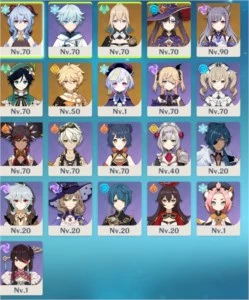 CONTA GENSHIN IMPACT - 6 PERSONAGENS de 5 Estrelas