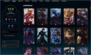 Conta Diamante 4, 259 Skins - League of Legends LOL