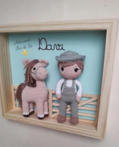 Enfeite de Porta Maternidade - Tema Fazendinha - Artesanato e Personalizados