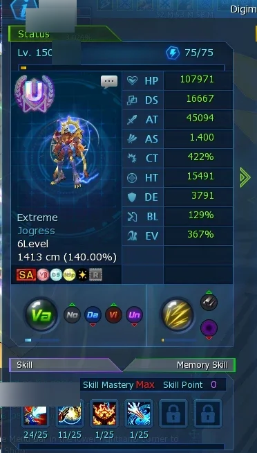 Excelente Conta NADMO - Digimon Masters Online