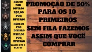 Fazemos Elo Job e Upamos Sua conta Preços Na Descrição - League of Legends LOL
