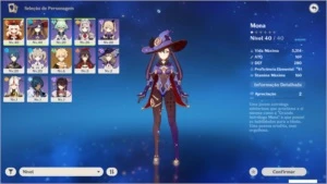 GENSHIN IMPACT AR 21 / NA -  KLEE & MONA + 6 ARMAS 4*
