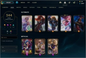Conta LoL com mais de 300 skins MMR Gold - League of Legends