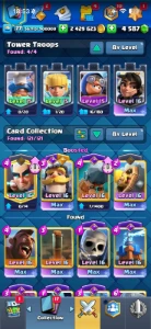 Conta clash royale full cartas lvl 15/16 / Lvl 77 / Torre 16