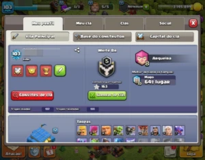 Conta Clash Of Clans Cv12 Semi Full C/ Clã Nivel 5