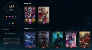 Conta LOL D1 158 SKINS - League of Legends