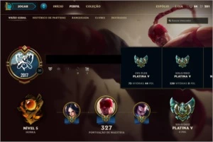 Conta Platina 5 Solo/Duo/Flex - League of Legends LOL