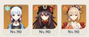 Neuvilette + Hu Tao e Homa + 5 T5 e 26 T4 - Genshin Impact