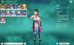 [AR-10] Conta genshin xiao + 1000 gemas - Genshin Impact