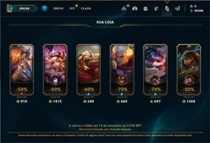 Conta prata 4 com 23 Champs e 5 Skins + 6 Espolios - League of Legends LOL