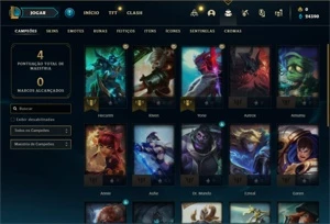 Conta prata 4 com 23 Champs e 5 Skins + 6 Espolios - League of Legends LOL