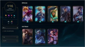 Conta LoL Lvl 395 / Elo: Platina 1 (MMR D4 recem dropado) - League of Legends