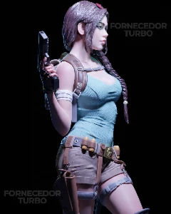 Lara Croft 3D - Arquivo .Stl Para Impressão 3D - Outros