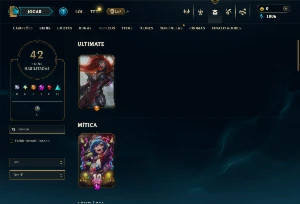 Conta Unranked com 85 campeões e 42 Skins ( MID / TOP / JG) - League of Legends LOL