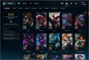 Conta ouro 4 com 145 champs e 57 skins ( 4 vitoriosas ) - League of Legends LOL