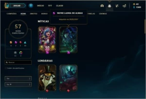 Conta ouro 4 com 145 champs e 57 skins ( 4 vitoriosas ) - League of Legends LOL