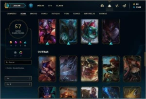 Conta ouro 4 com 145 champs e 57 skins ( 4 vitoriosas ) - League of Legends LOL