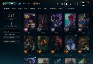 Diamante 2 com TODOS os Champs e 41 Skins +7 Vitoriosas - League of Legends LOL