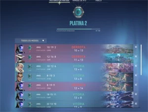 Conta Valorant Platina 2 mmr alto