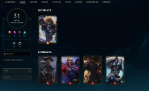 Conta League of Legends Full Acesso - 80 Champs e 31 Skins LOL