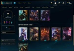 Conta de lol platina 1 9 skins handlevel - League of Legends