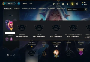 Conta Unranked com 150 Champs e 164 Skins ( MAIN SUP ) - League of Legends LOL