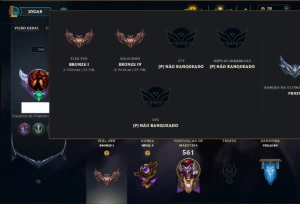 Bronze 4 com TODOS os Champs 223 Skins +1 Prestigio - League of Legends LOL