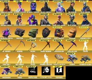 480 Skins+ Caveirao roxo+zumbi rosa+Renegade+galaxy - Fortnite