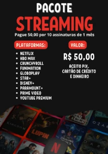 Netflix, HBO Max, Disney+ e várias outras - Assinaturas e Premium