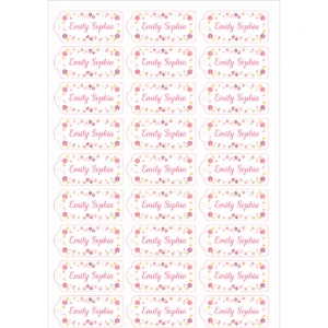 Folha com 27 Etiquetas Personalizadas para Roupas - Artesanato e Personalizados