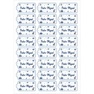 Folha com 27 Etiquetas Personalizadas para Roupas - Artesanato e Personalizados