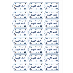Folha com 27 Etiquetas Personalizadas para Roupas - Artesanato e Personalizados