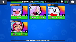 Conta do Brawl Stars com 11.000 troféus e 173 gemas