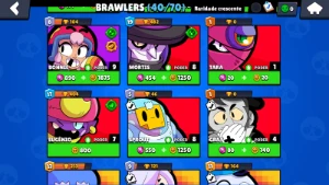 Conta do Brawl Stars com 11.000 troféus e 173 gemas