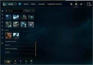 League of Legends Conta Diamond 4 com 17 skins LOL