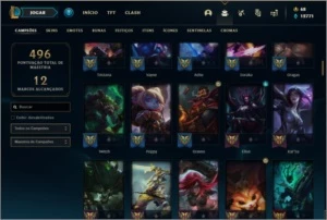 Conta ouro 4 com 122 champs e 171 skins (5 Vitoriosas) - League of Legends LOL