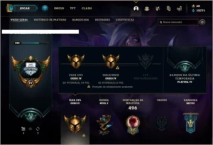 Conta ouro 4 com 122 champs e 171 skins (5 Vitoriosas) - League of Legends LOL