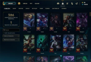 Conta bronze 2 com 125 Champs e 72 Skins ( MAIN ADC ) - League of Legends LOL