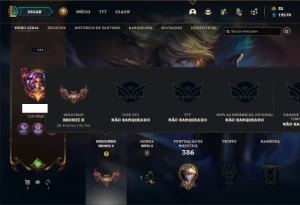 Conta bronze 2 com 125 Champs e 72 Skins ( MAIN ADC ) - League of Legends LOL