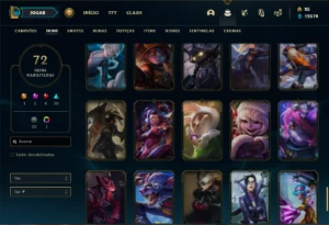 Conta bronze 2 com 125 Champs e 72 Skins ( MAIN ADC ) - League of Legends LOL