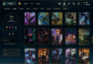 Conta bronze 2 com 125 Champs e 72 Skins ( MAIN ADC ) - League of Legends LOL