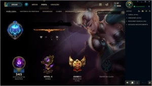 CONTA OURO 1, TODOS CHAMPS, 135 SKINS, 6 VITORIOSAS - League of Legends LOL